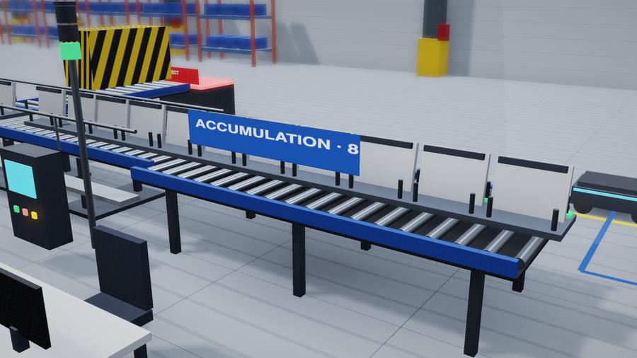 The accumulation table with carriers queued